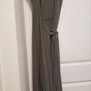 Old Navy Khaki Green Wrap-around Dress